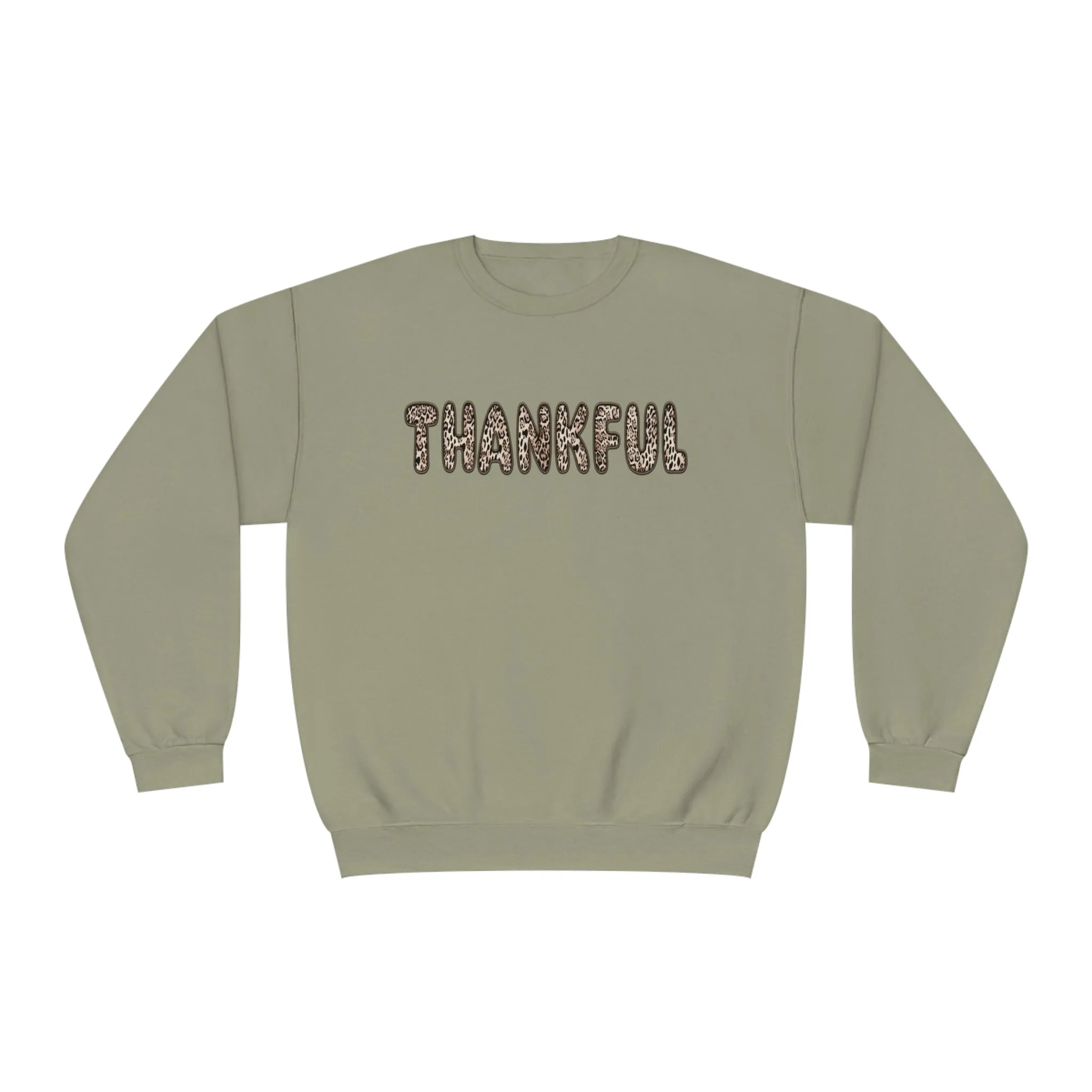 3Blues Designs |   Hazel Blues® |  Thankful Leopard Faux Patch Sweatshirt
