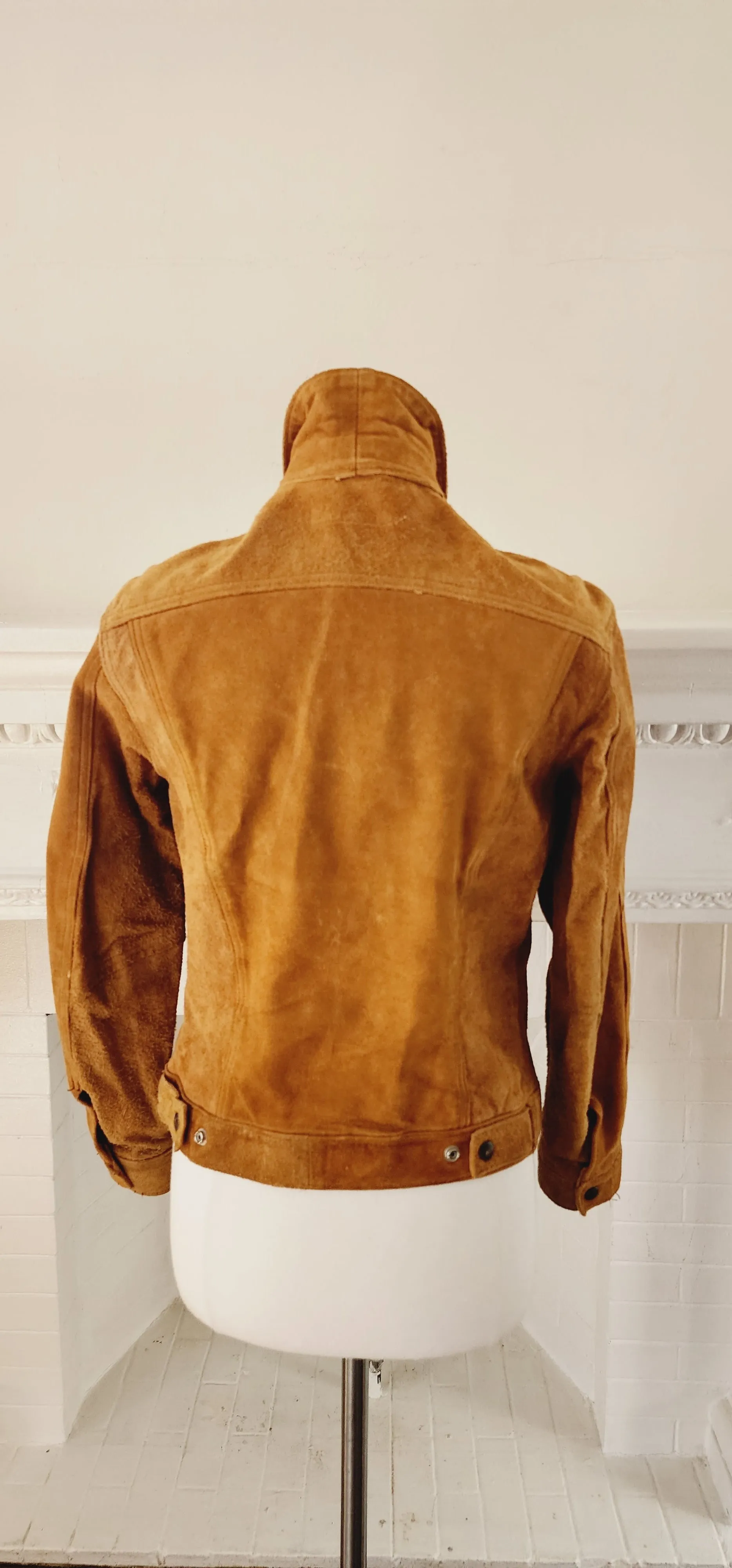 60s Levi's Big E Suede Leather Trucker Jacket Western Motorcycle Rocker