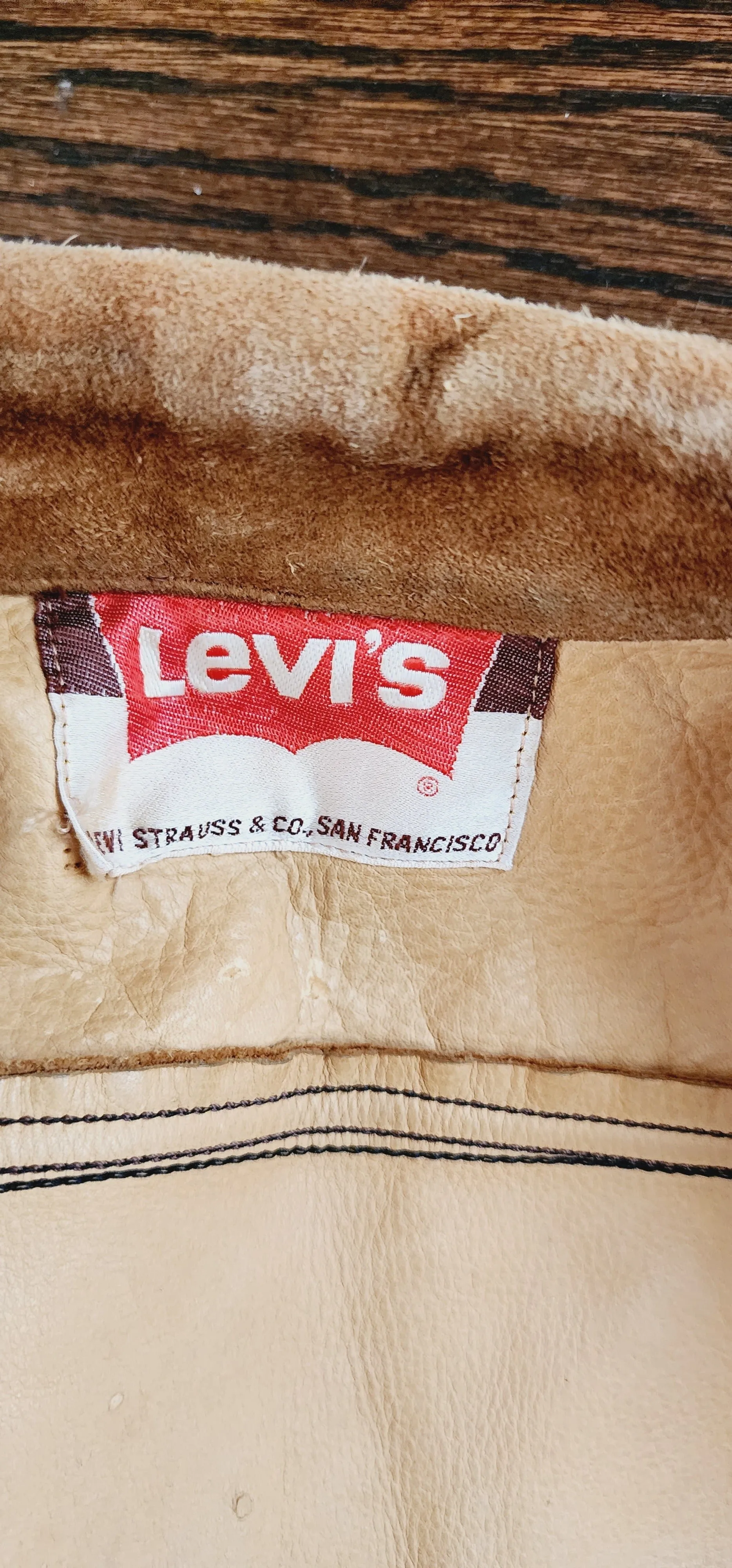 60s Levi's Big E Suede Leather Trucker Jacket Western Motorcycle Rocker