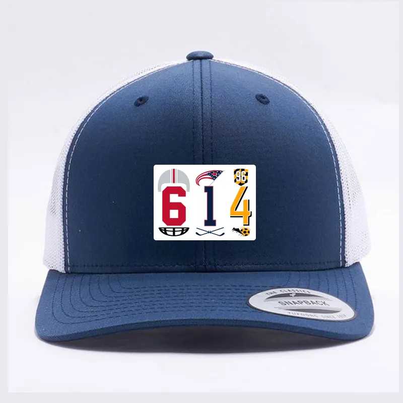 614 Columbus area code retro trucker hat