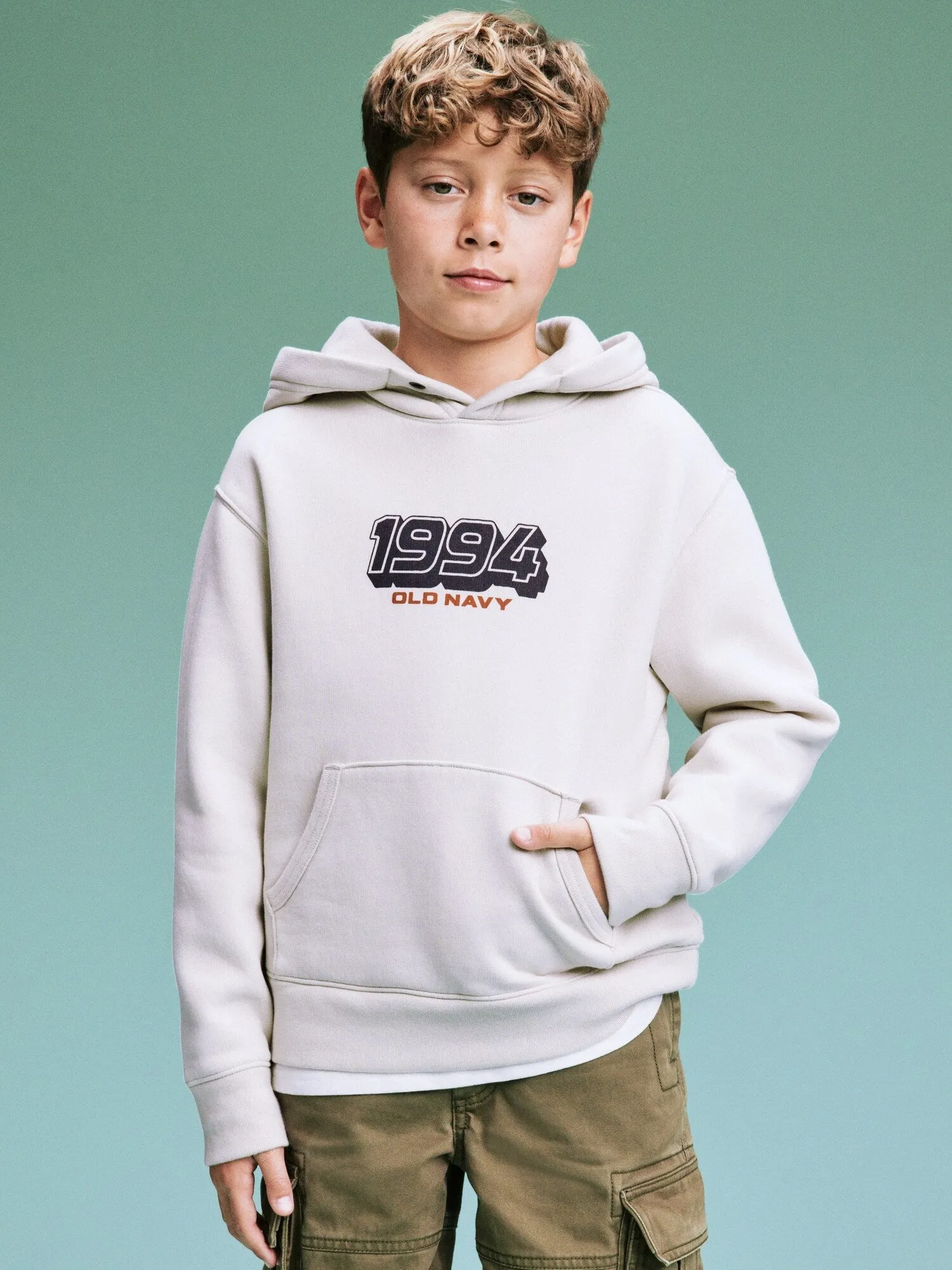 94 Gender-Neutral Logo-Graphic Hoodie for Kids