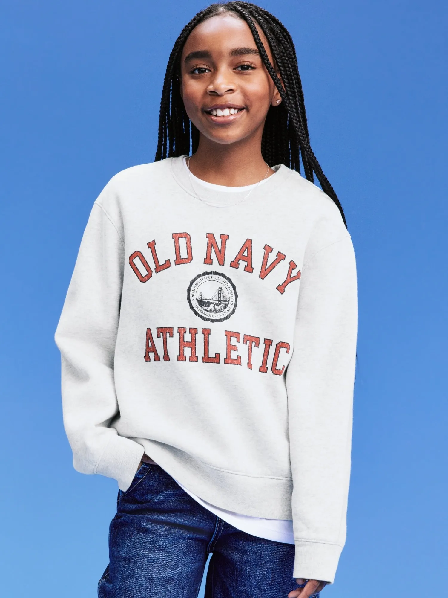 94 Gender-Neutral Logo-Graphic Sweatshirt for Kids