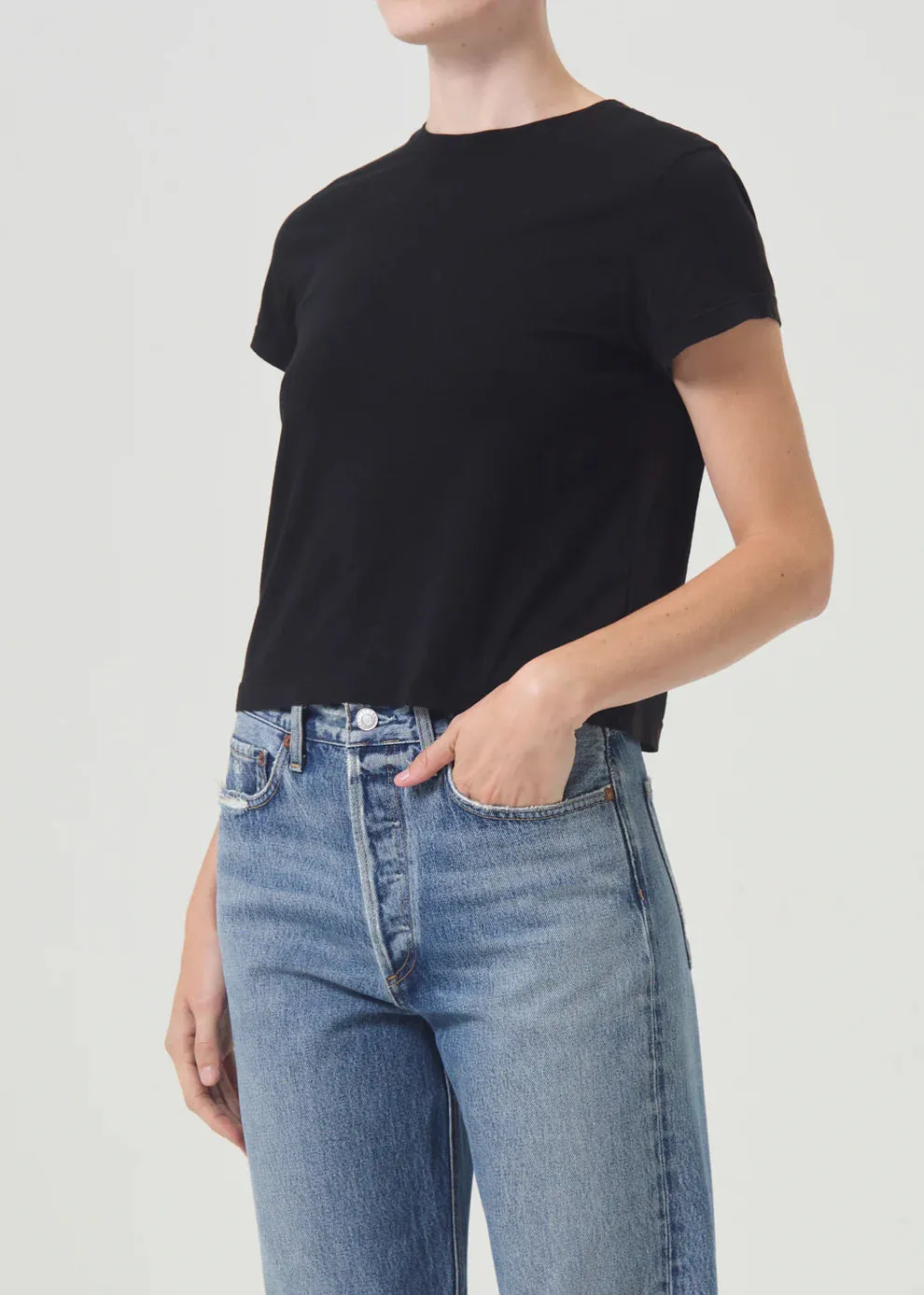 Adine Shrunken Tee - Black