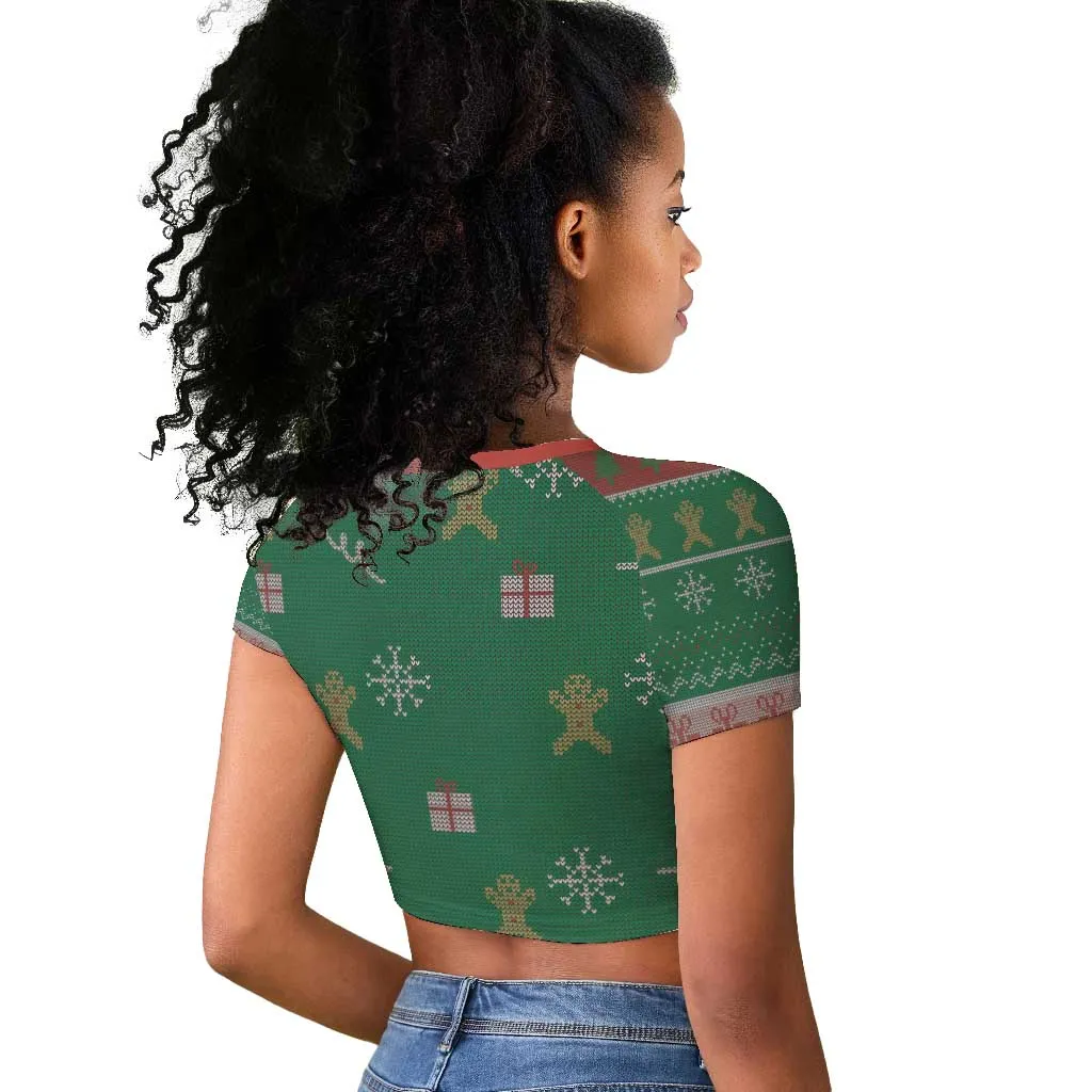 African Birthday Boy Jesus Raglan Cropped T shirt Afro Christmas DT03