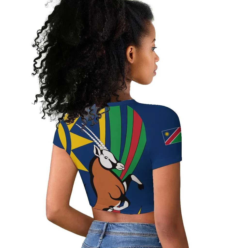 African Fish Eagle Namibia Raglan Cropped T shirt Gemsbok Supporters Style TS04