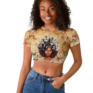 African Women Black History Raglan Cropped T shirt Civil Rights Leaders My Roots DT02