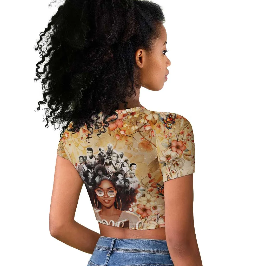 African Women Black History Raglan Cropped T shirt Civil Rights Leaders My Roots DT02