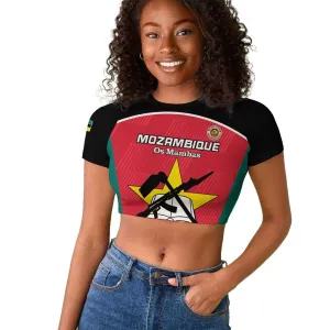 Afro Mozambique Football Custom Raglan Cropped T shirt Go Os Mambas LT15