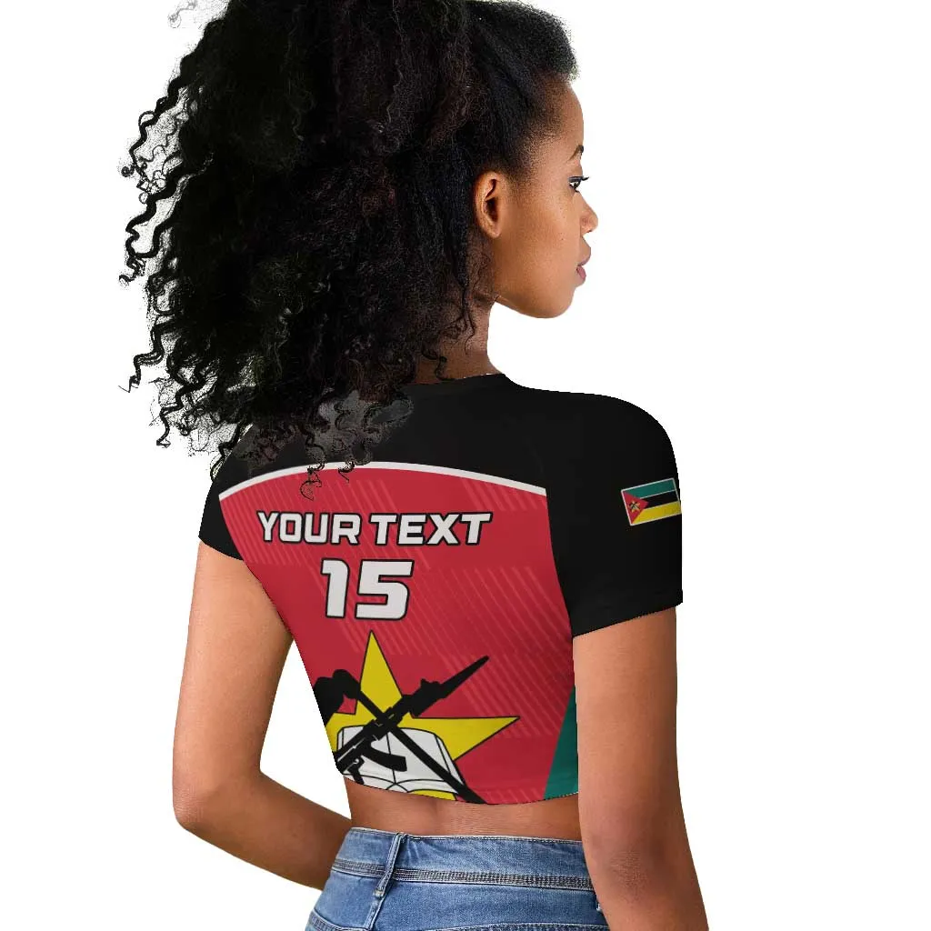 Afro Mozambique Football Custom Raglan Cropped T shirt Go Os Mambas LT15