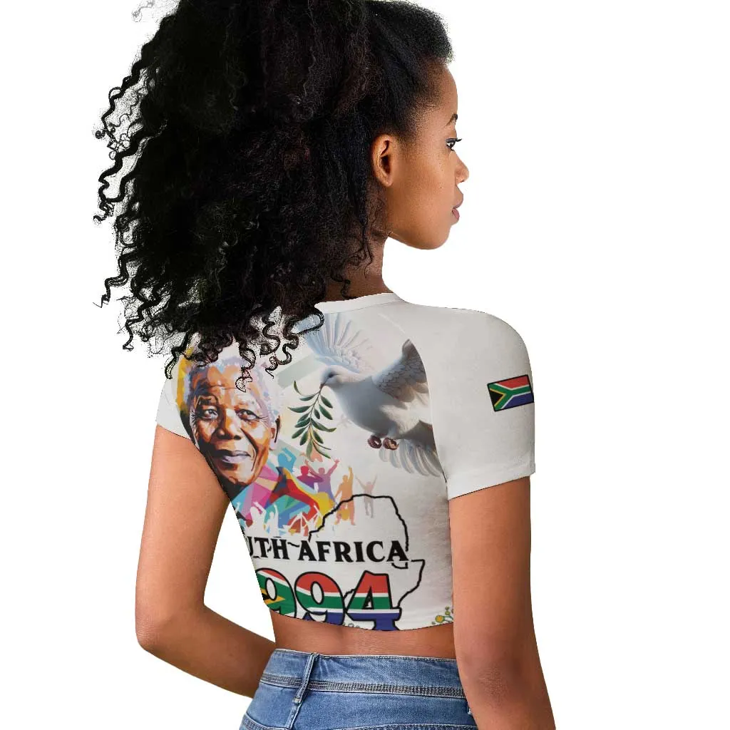 Afro South Africa Freedom Day Raglan Cropped T shirt Nelson Mandela LT15