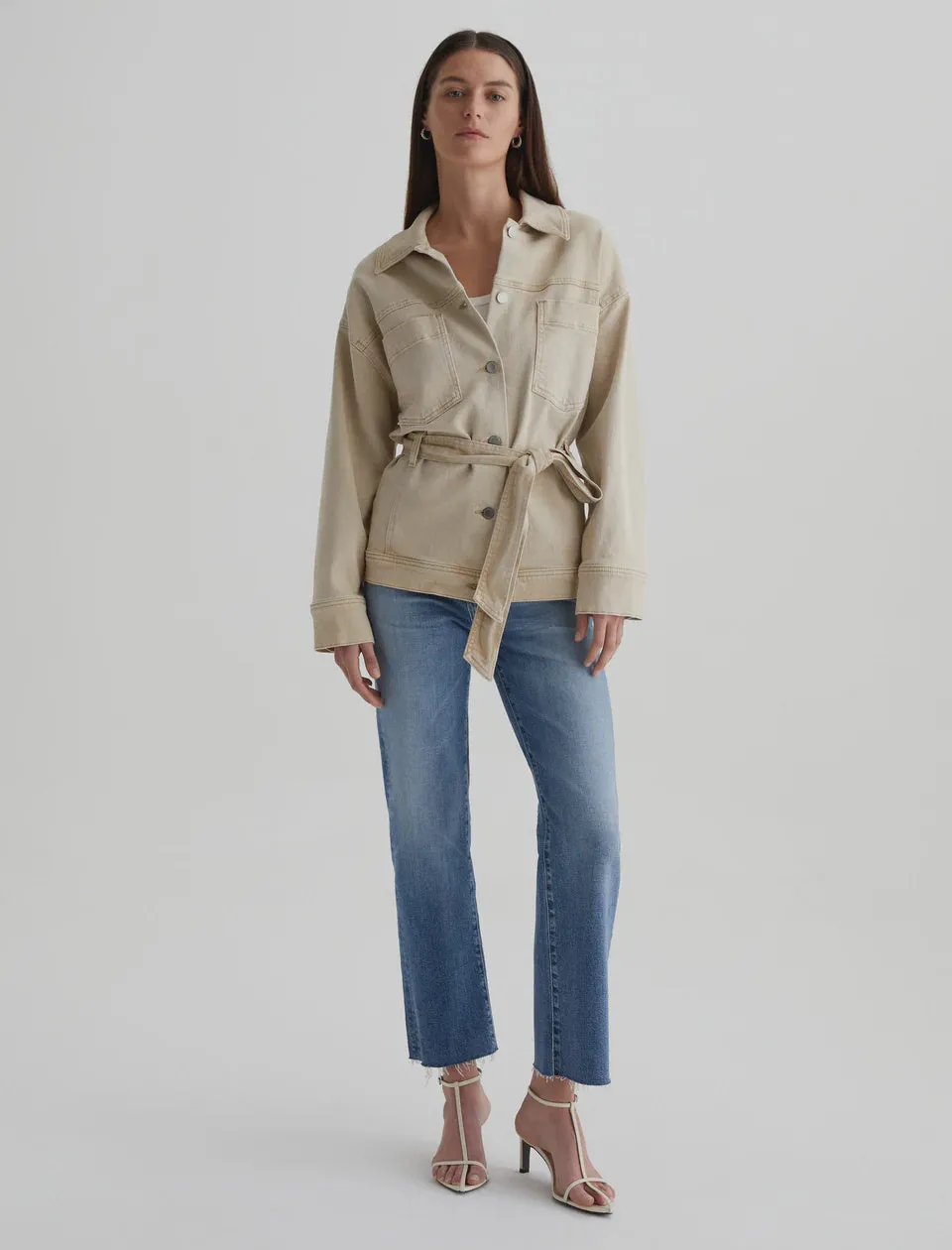 AG Jeans Nora Jacket in Sulfur Pumice