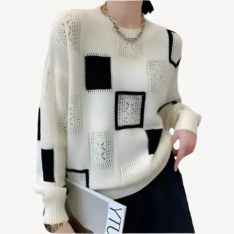 Alaina - stylish women's jumper with patchwork design