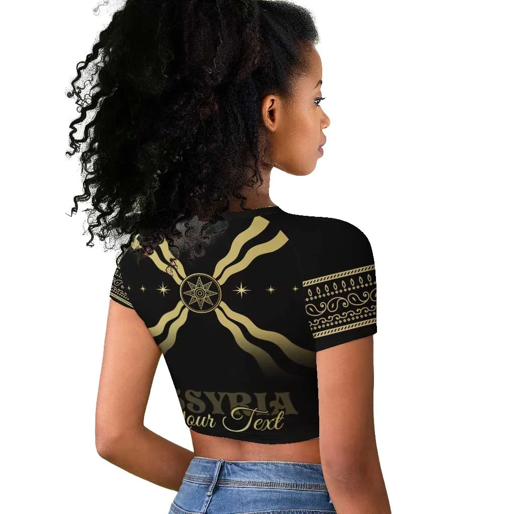 Assyria Empire Raglan Cropped T shirt Assyrian Mythological Spirit LT01
