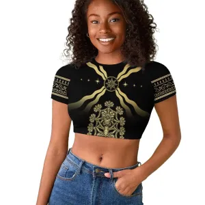 Assyria Empire Raglan Cropped T shirt Assyrian Mythological Spirit LT01