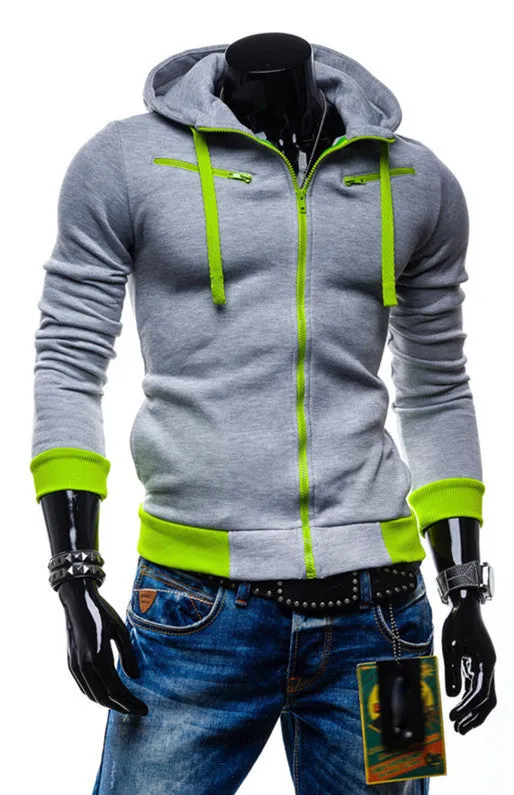 Autumn Cardigan Men Hoodies Jacket Brand Clothing Fashion Hoodies Man Casual Slim Hoody Sweatshirt Sportswear Zipper Hoodie