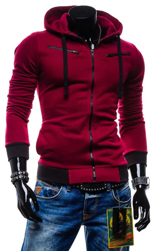 Autumn Cardigan Men Hoodies Jacket Brand Clothing Fashion Hoodies Man Casual Slim Hoody Sweatshirt Sportswear Zipper Hoodie