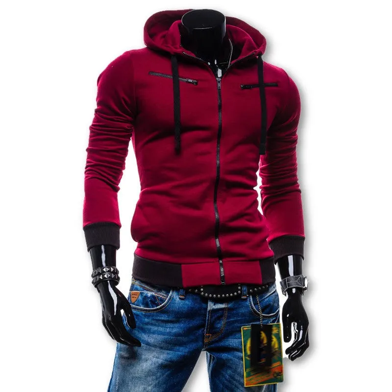 Autumn Cardigan Men Hoodies Jacket Brand Clothing Fashion Hoodies Man Casual Slim Hoody Sweatshirt Sportswear Zipper Hoodie