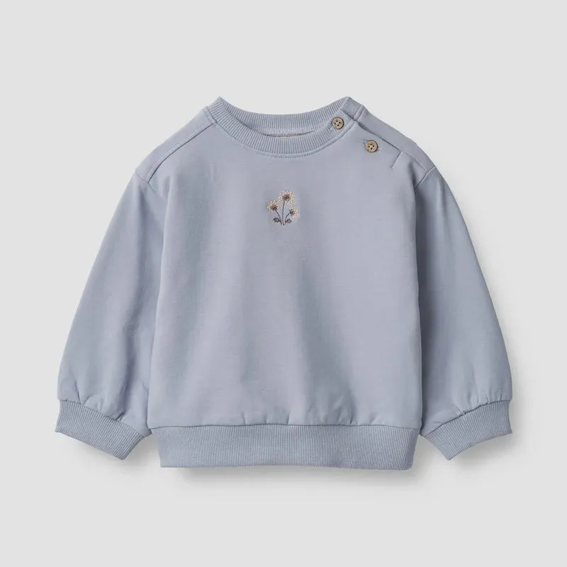 Baby Sweatshirt Eliza Embroidery in Ice Purple