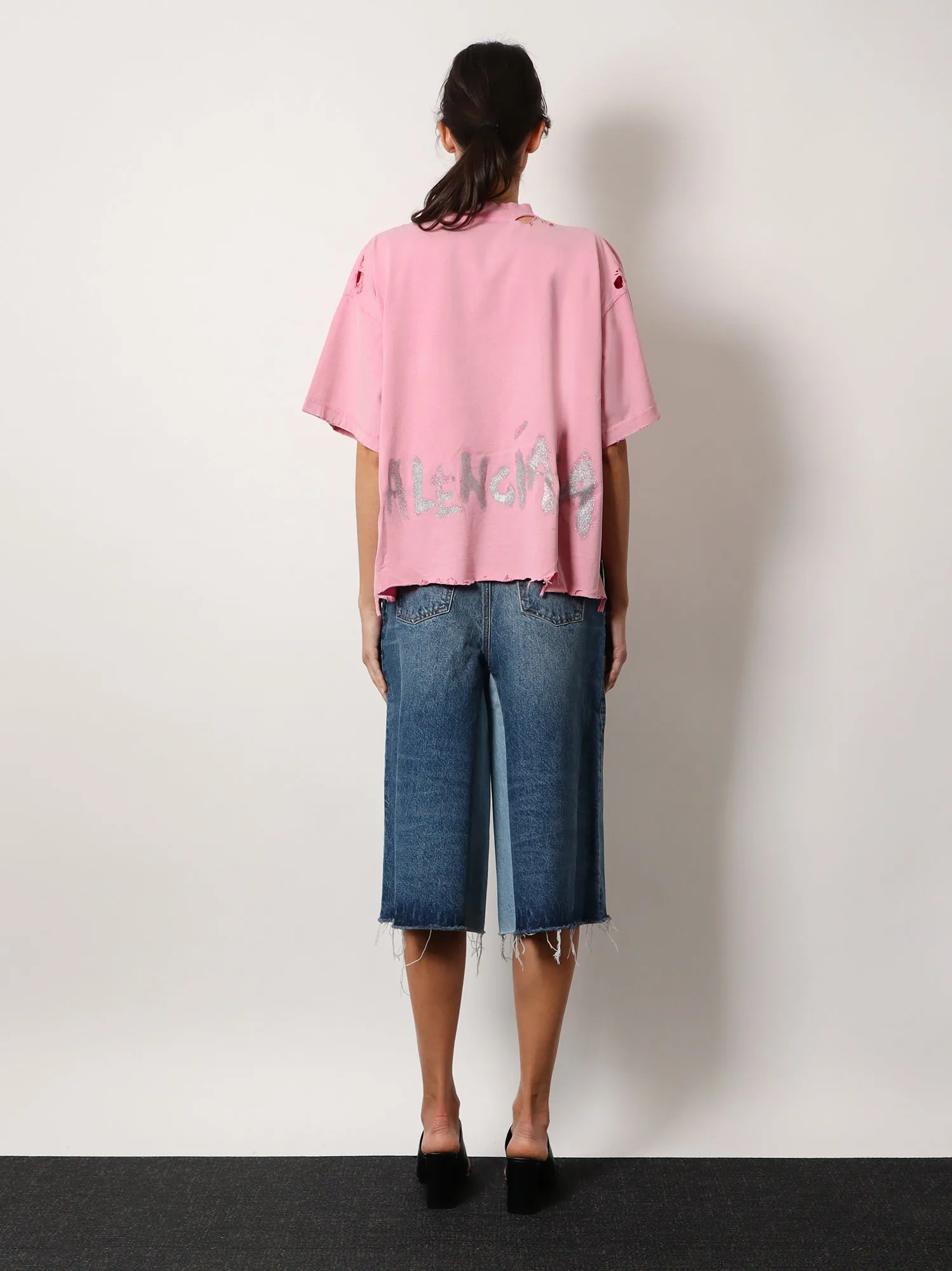 Balenciaga Cotton T Shirt With Balenciaga Bb Classic Logo