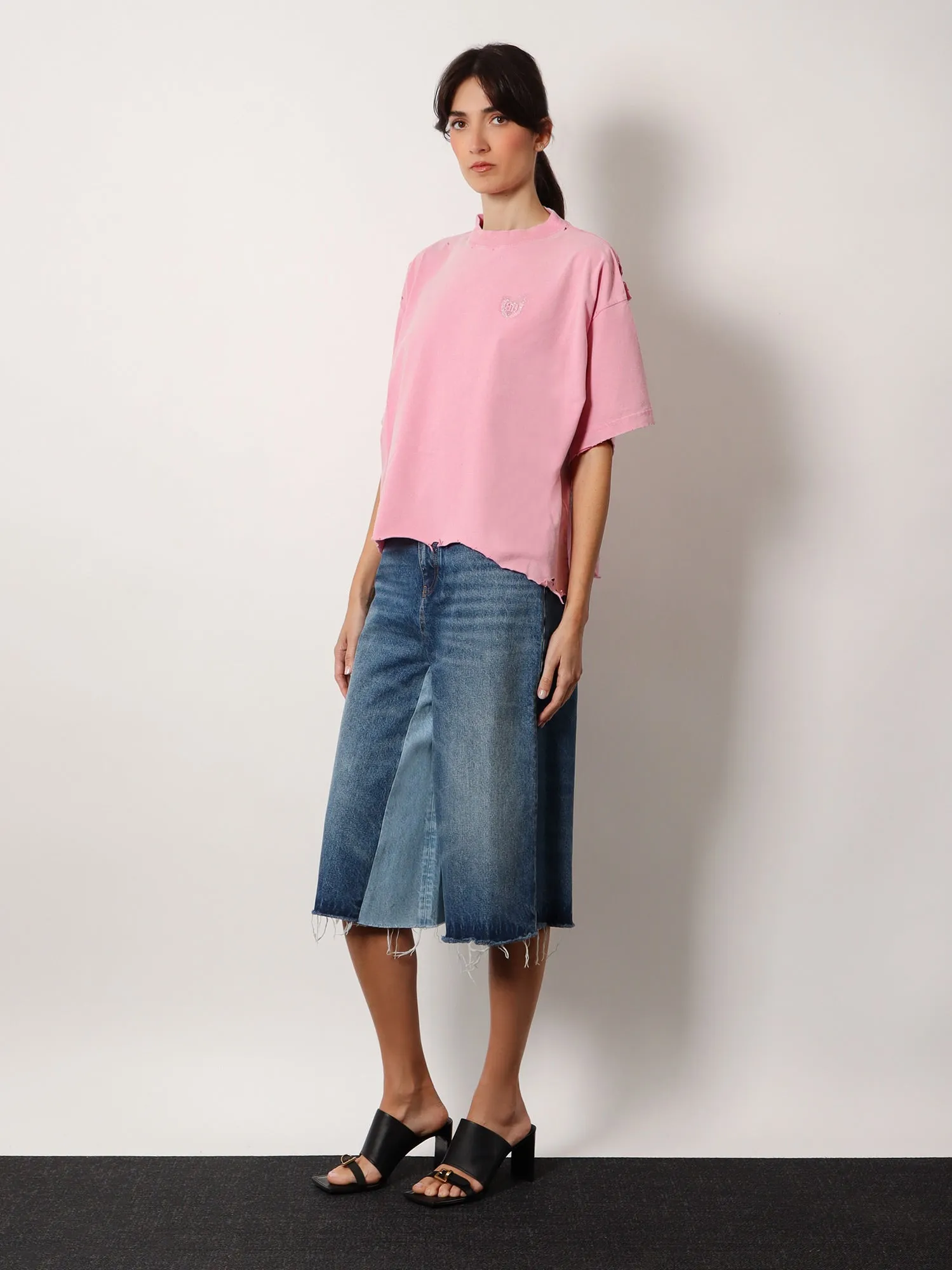 Balenciaga Cotton T Shirt With Balenciaga Bb Classic Logo