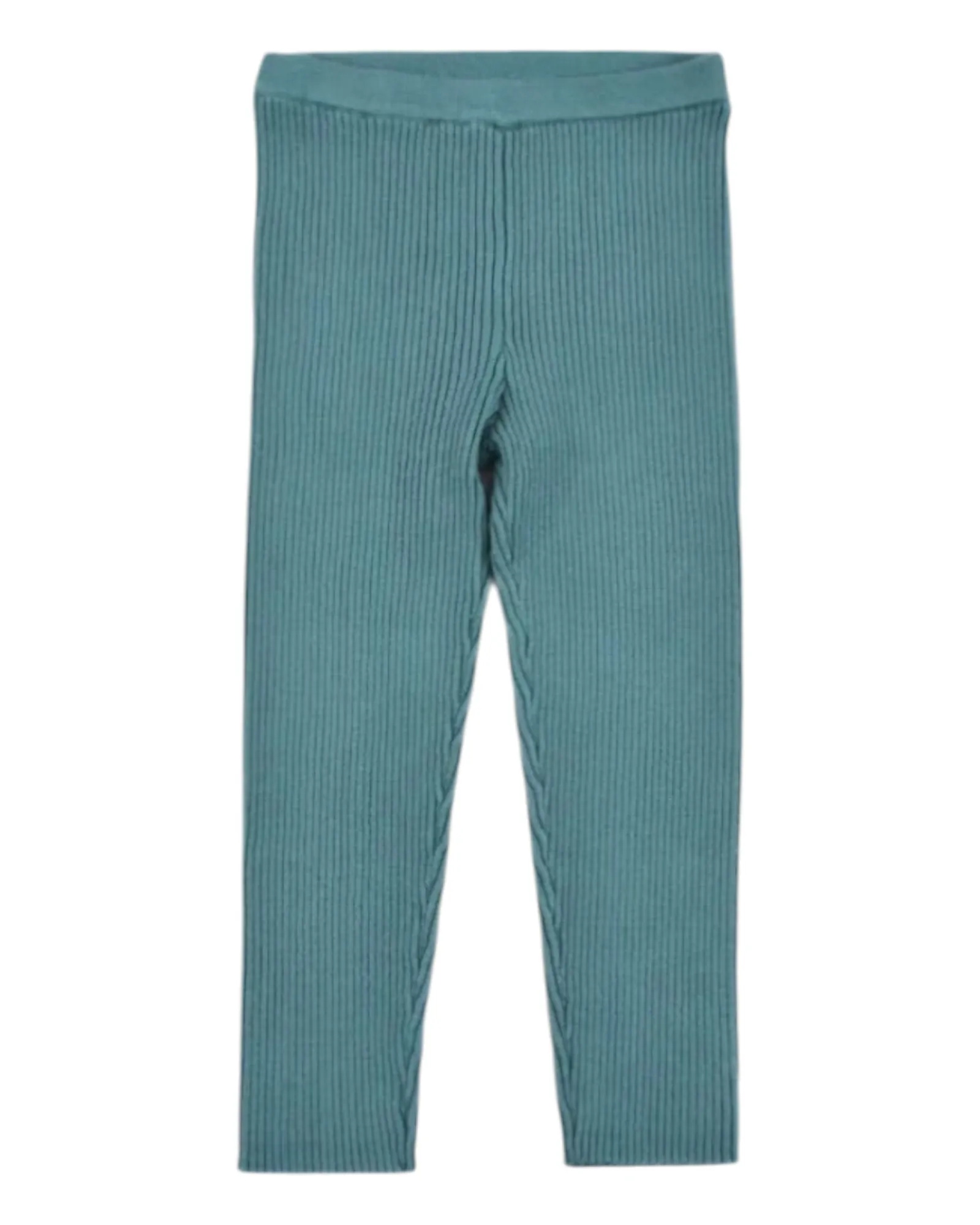 Basic Leggings with Ridged Lines Texture