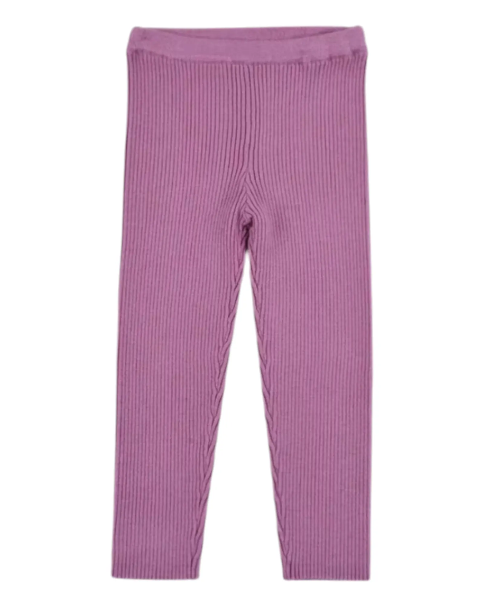 Basic Leggings with Ridged Lines Texture