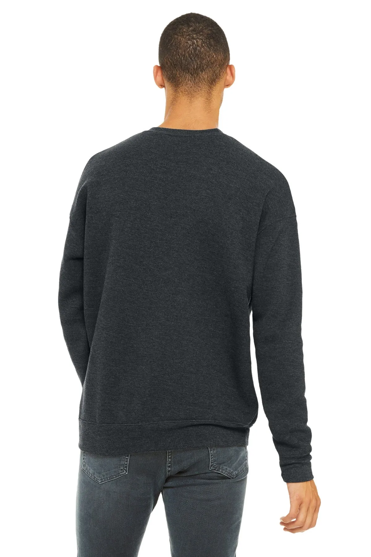 BELLA CANVAS  Unisex Sponge Fleece Drop Shoulder Sweatshirt. BC3945 Dark Grey Heather