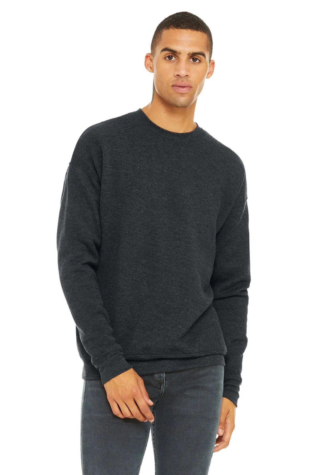 BELLA CANVAS  Unisex Sponge Fleece Drop Shoulder Sweatshirt. BC3945 Dark Grey Heather
