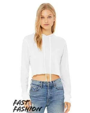 Bella   Canvas Women's Crop Long Sleeve Hoodie T-Shirt - 8512