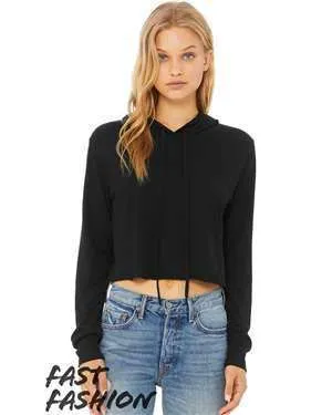 Bella   Canvas Women's Crop Long Sleeve Hoodie T-Shirt - 8512