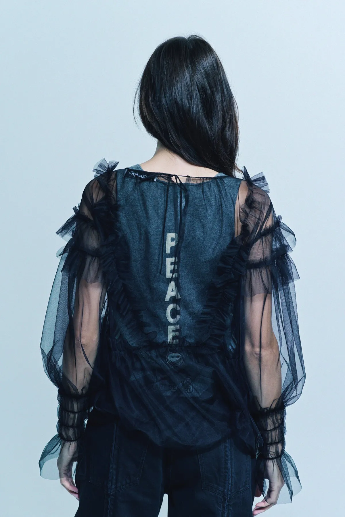 BEVERLY HILLS RECYCLER | YUKIMI.K TULLE PEACE TANK