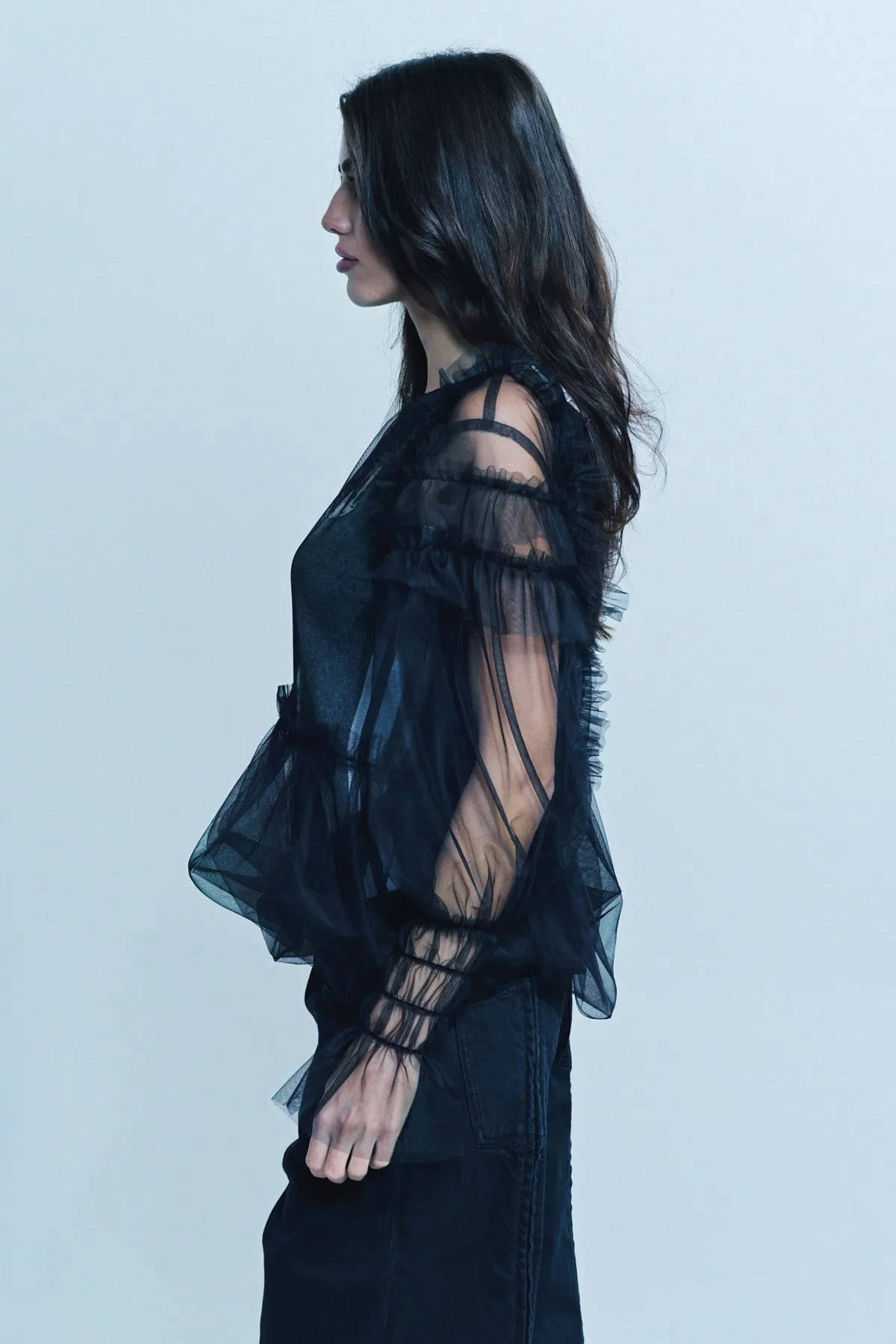 BEVERLY HILLS RECYCLER | YUKIMI.K TULLE PEACE TANK