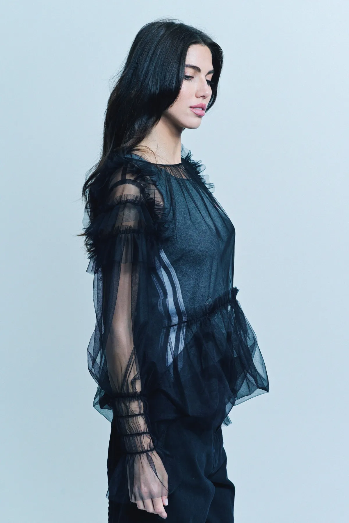 BEVERLY HILLS RECYCLER | YUKIMI.K TULLE PEACE TANK