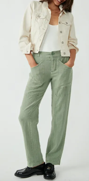 Big Hit Slouch Pant Oil Green