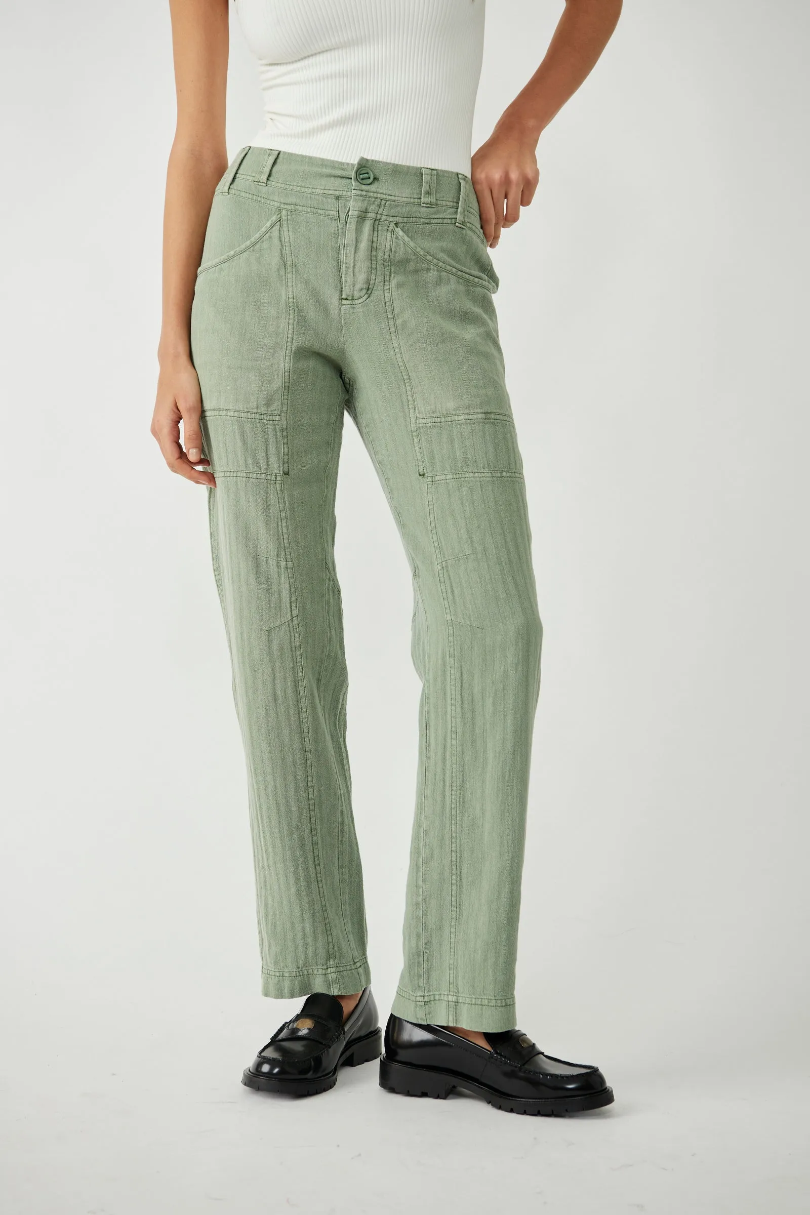 Big Hit Slouch Pant Oil Green