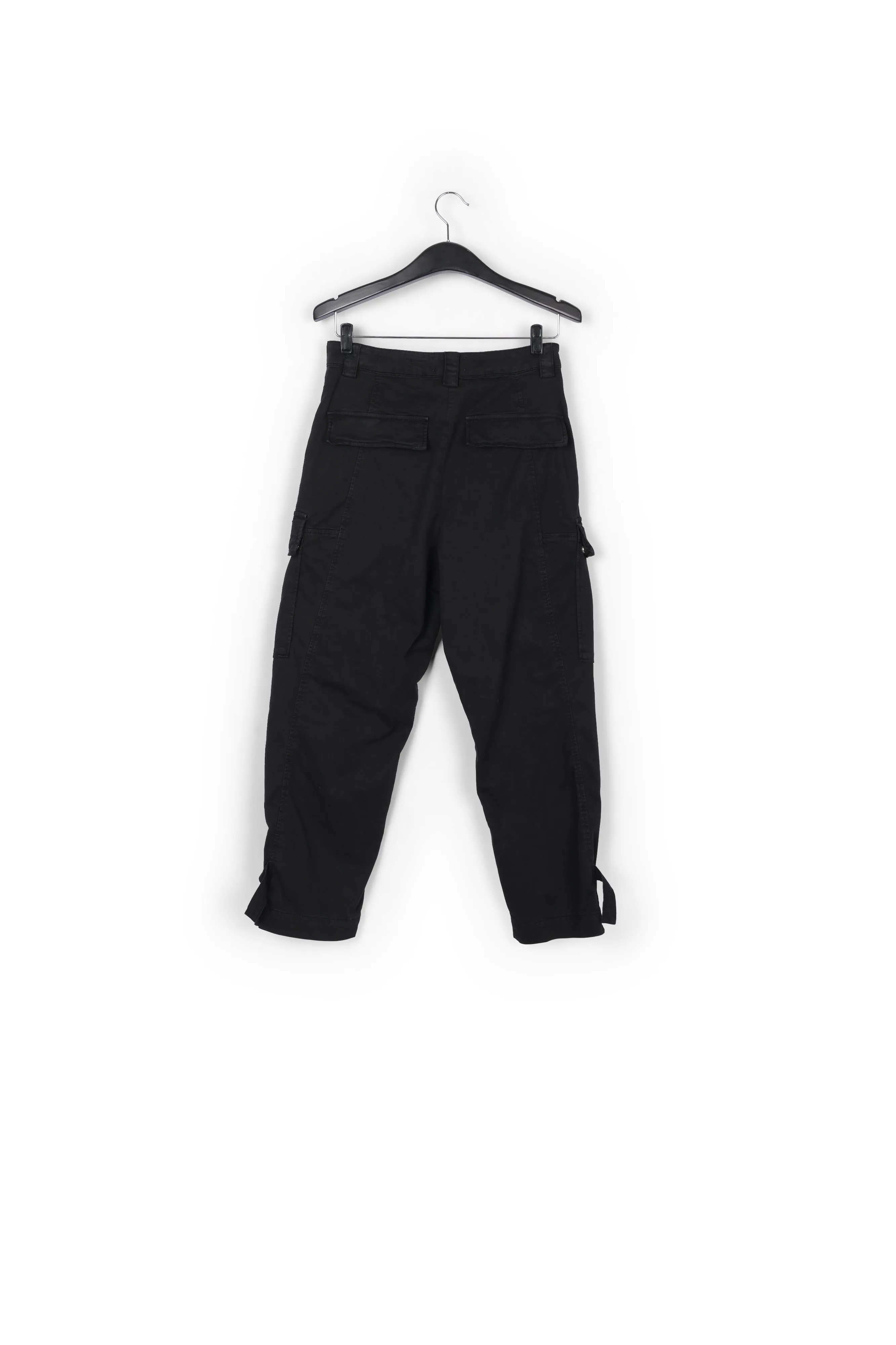 Black cargo trousers