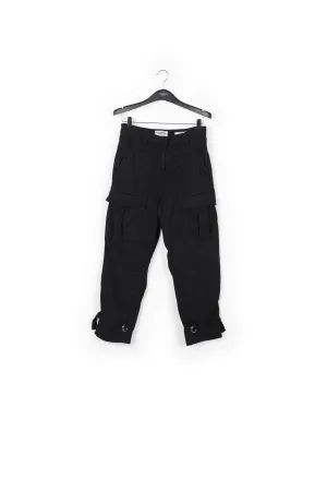 Black cargo trousers