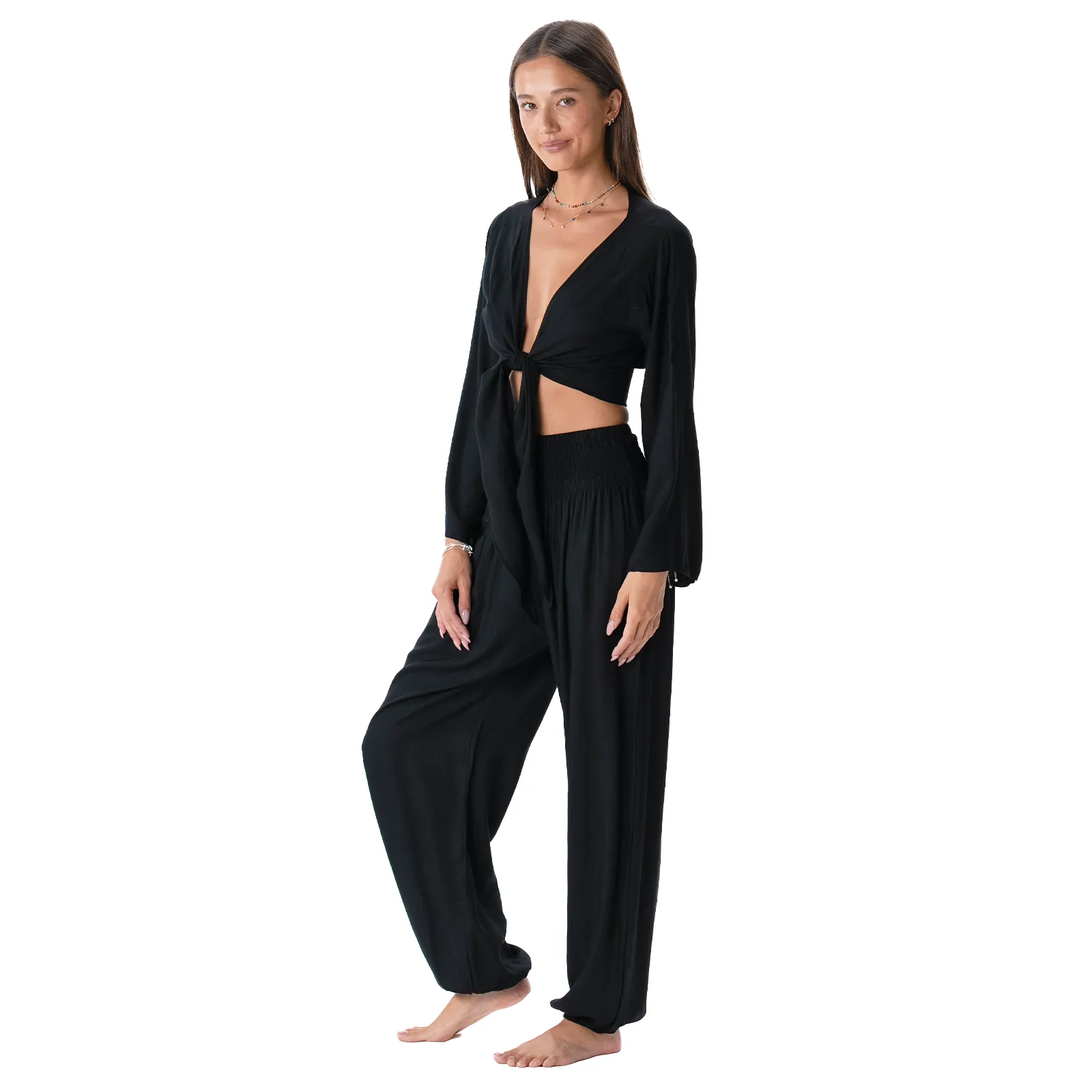 Black Daydreamer Top   Harem Pants Set