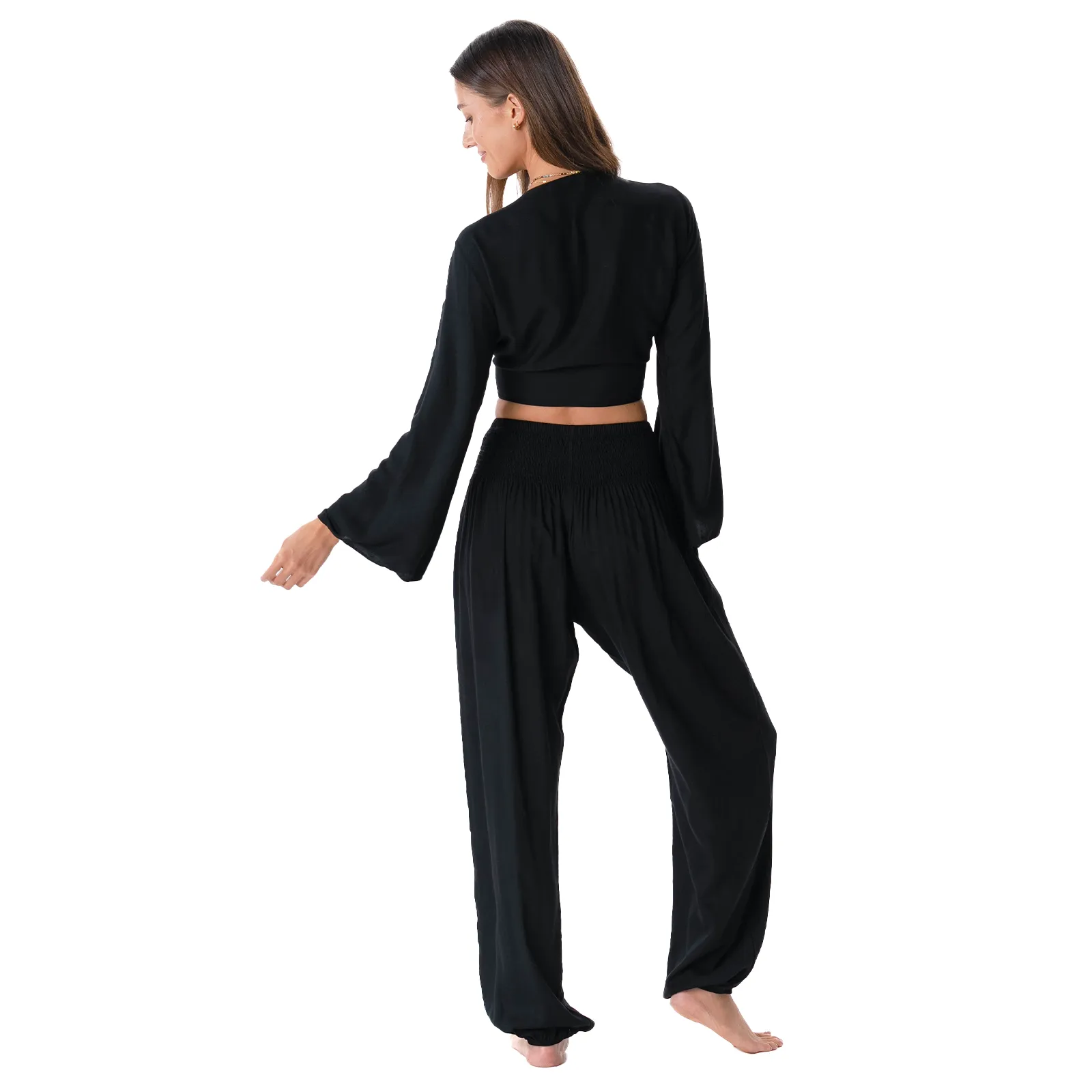 Black Daydreamer Top   Harem Pants Set
