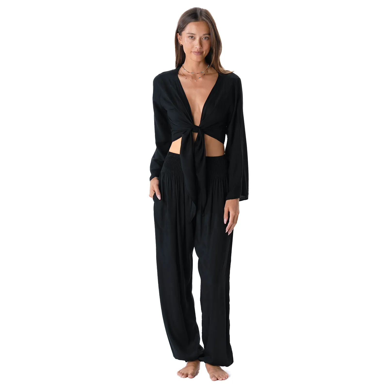 Black Daydreamer Top   Harem Pants Set