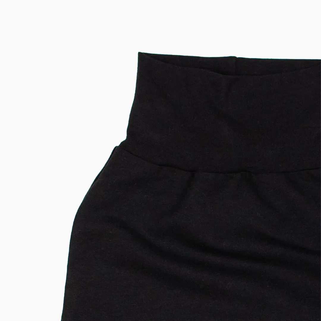 Black Grow-With-Me Harem Pants