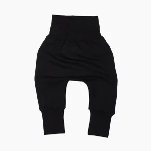 Black Grow-With-Me Harem Pants