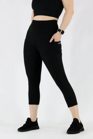 Black - Hybrid 2.0 - Leg Pockets - Capri Leggings
