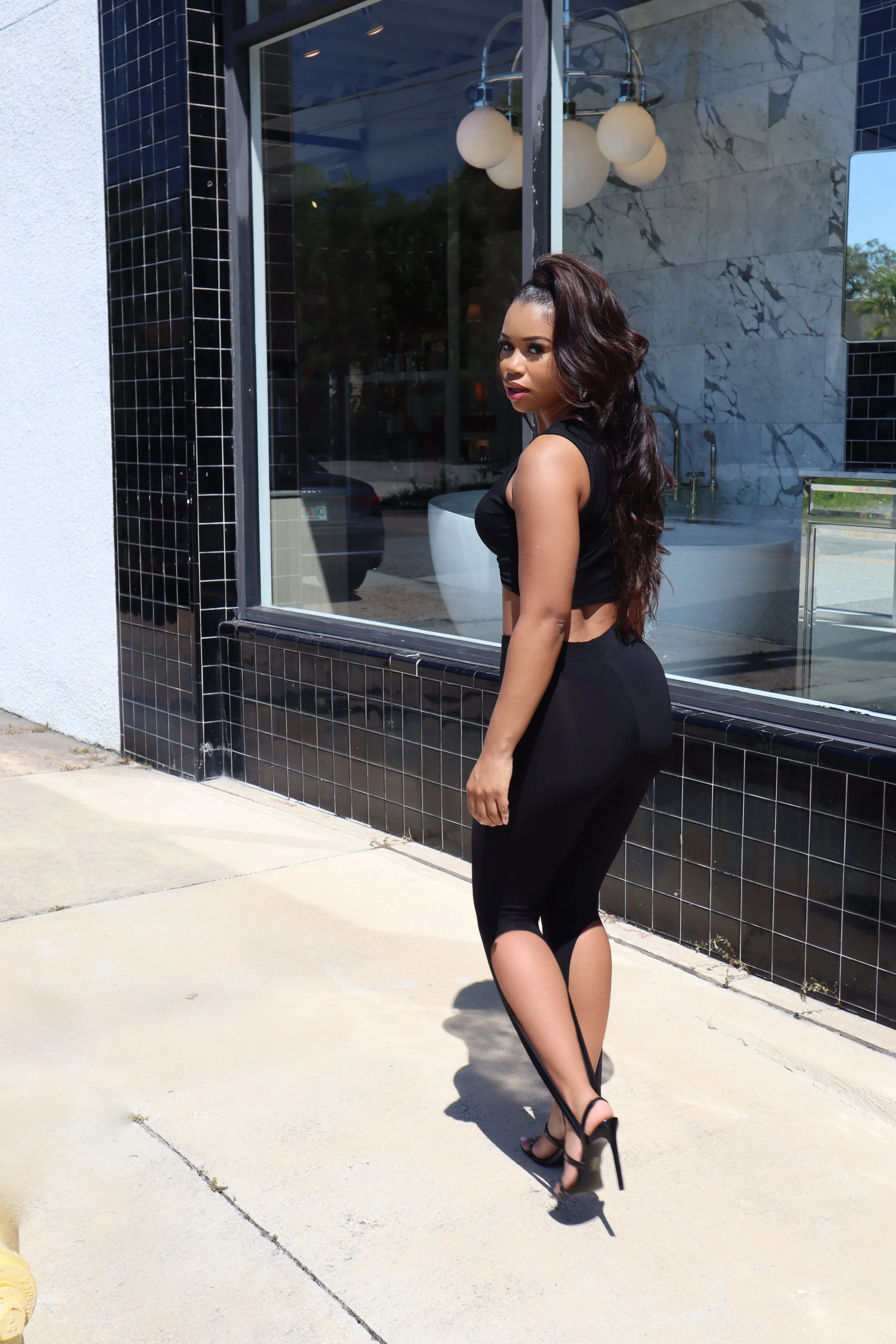 Black Stirrup Leggings