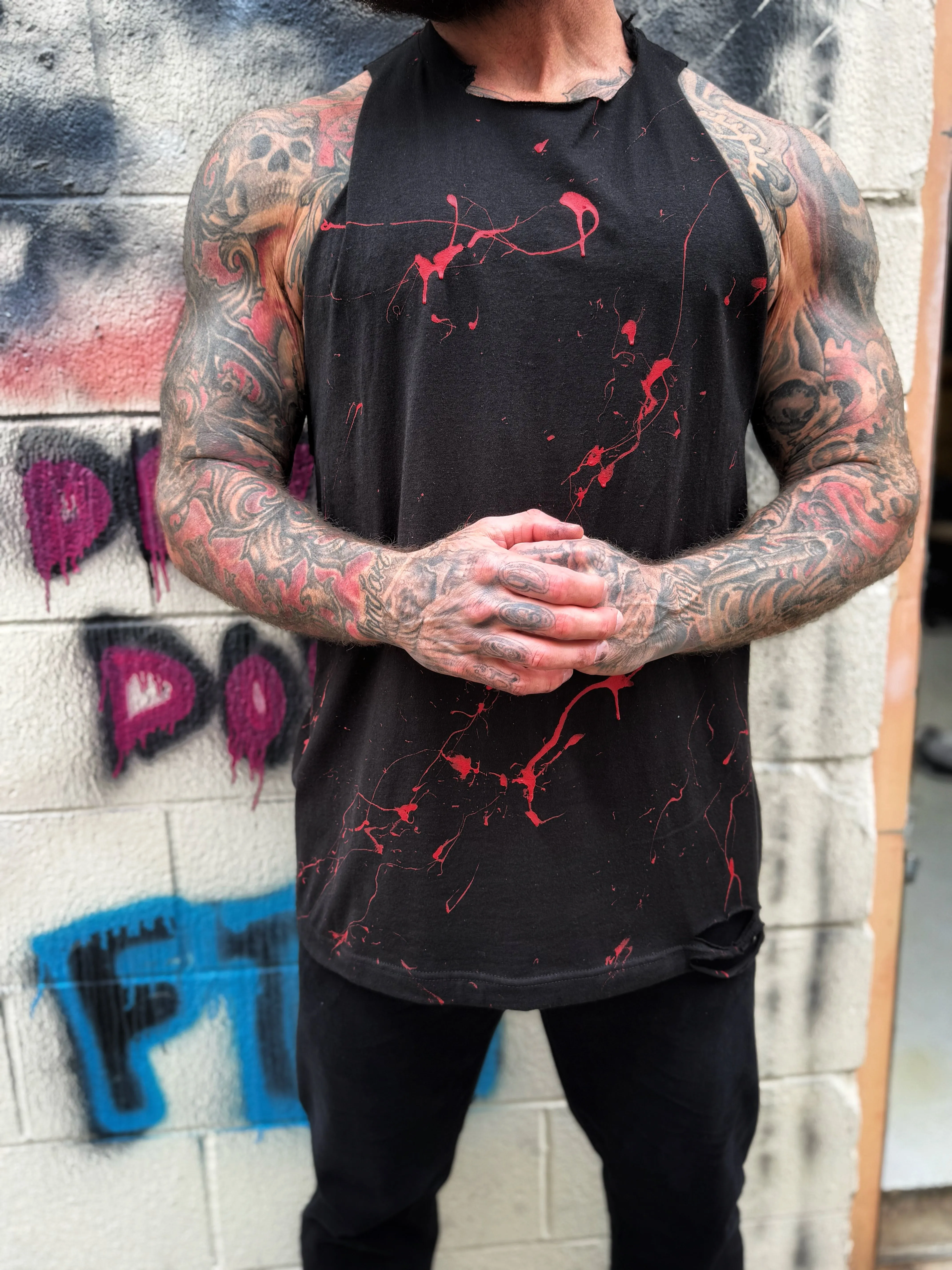 BLOOD ROAD RASH BLACK TANK TOP 1.0