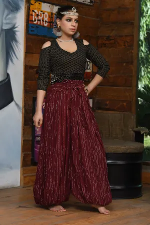 bloomer lurex burgundy