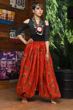 bloomer peacock red