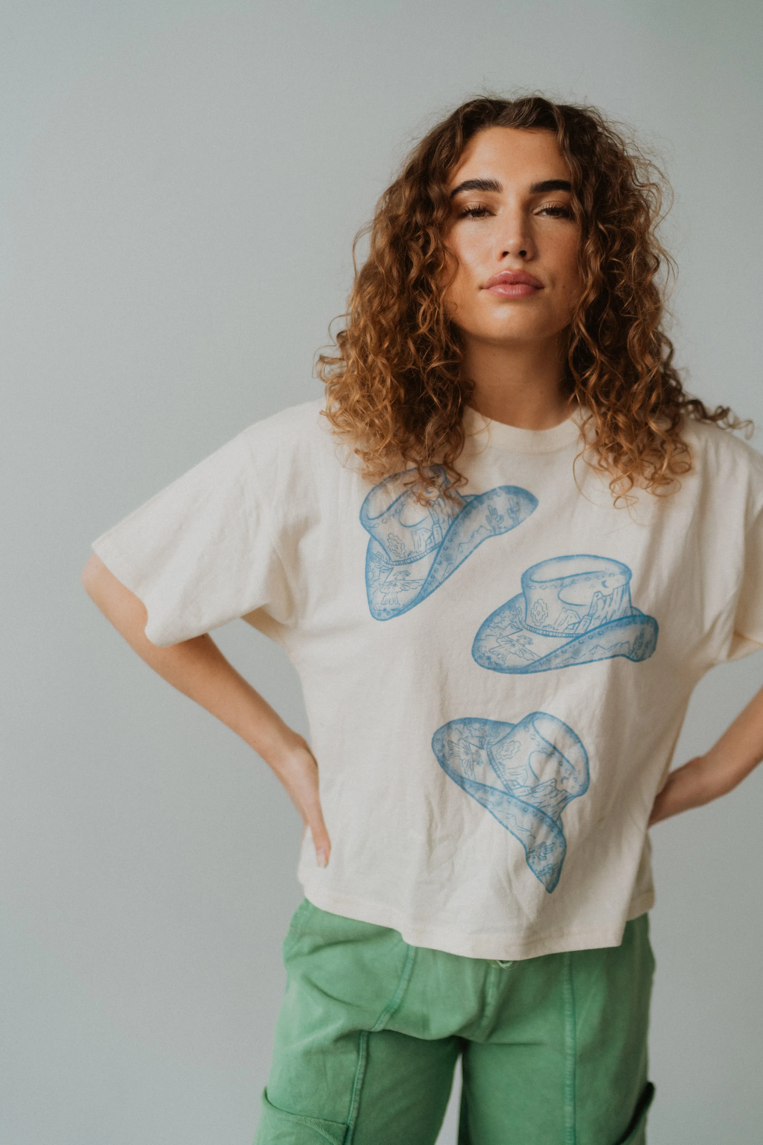 Blue Cowboy Hat T-Shirt