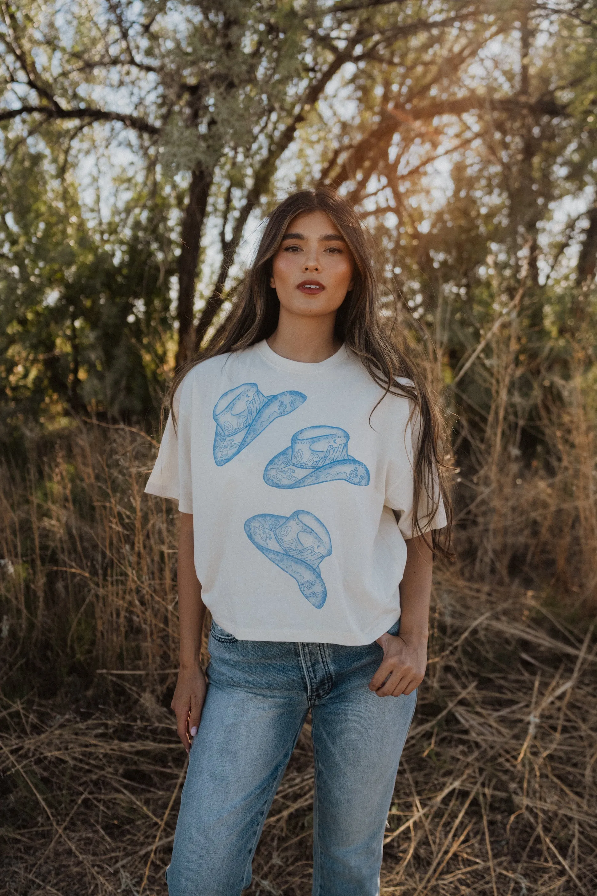 Blue Cowboy Hat T-Shirt