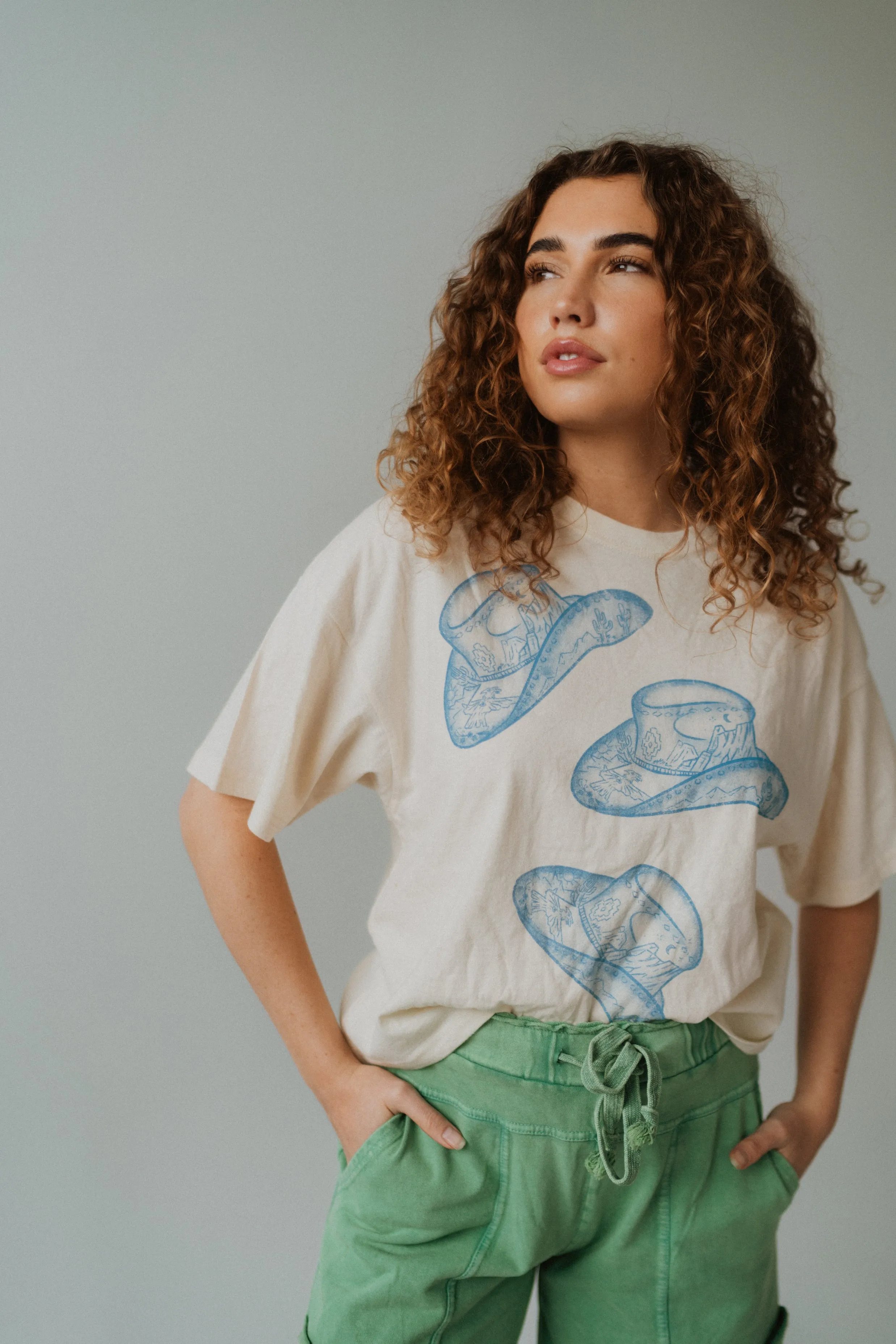 Blue Cowboy Hat T-Shirt